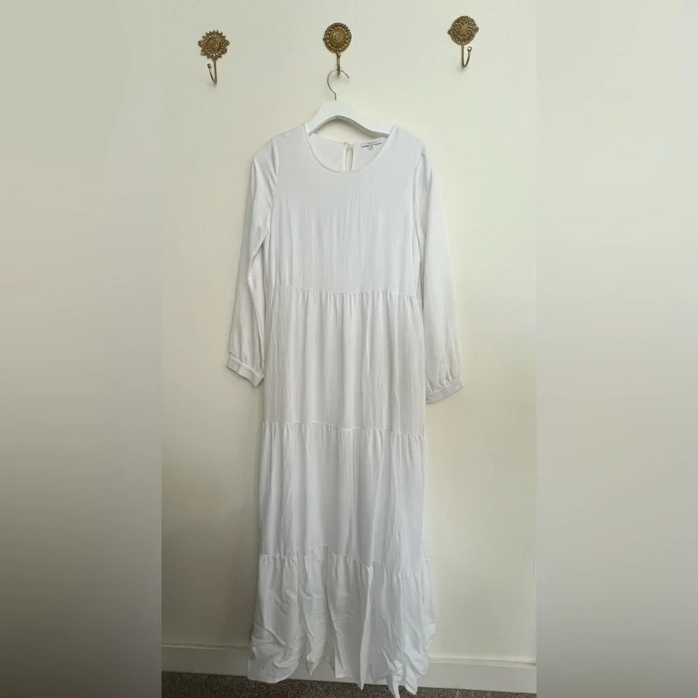 Elegant White Maxi Dress LDS Temple Dress - Picture 1 of 2